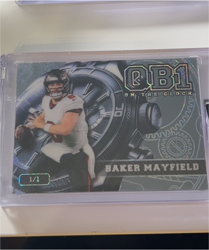 2024 Wild Card QB1 On The Clock #OCW-BL-BM1 Baker Mayfield — front