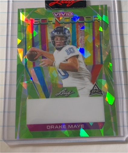 2024 Leaf Vivid #NNO Drake Maye Technicolor — front
