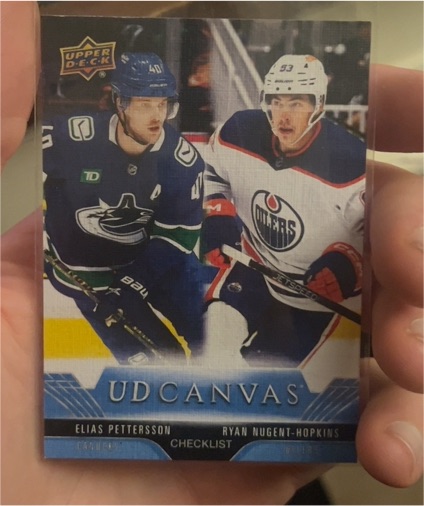 2023-24 Upper Deck #C210 Elias Pettersson / Ryan Nugent-Hopkins UD Canvas — front
