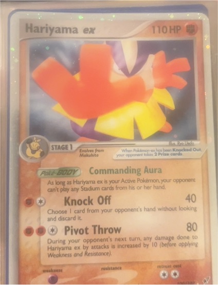 2005 Pokemon EX Deoxys #100 Hariyama ex — front