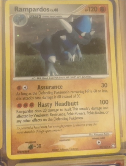 2007 Pokémon Mysterious Treasures #33 Rampardos — front