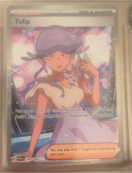2023 Pokémon SV04 Paradox Rift #244 Tulip — front