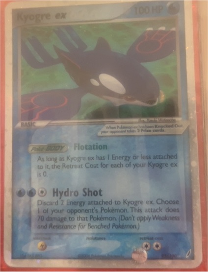 2006 Pokémon EX Crystal Guardians #95 Kyogre ex — front