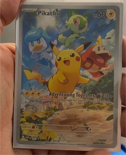 2023 Pokemon SV: Scarlet & Violet Promo #027 Pikachu Adventuring Together — front