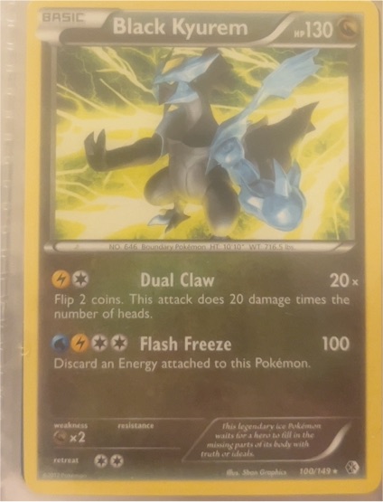 2012 Pokémon Boundaries Crossed #100 Black Kyurem — front