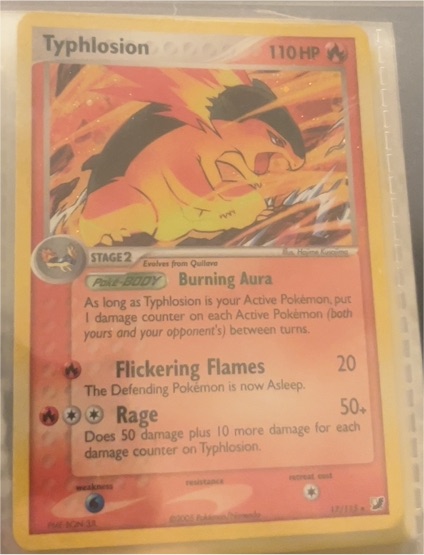 2005 Pokémon EX Unseen Forces #17 Typhlosion — front