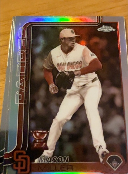 2025 Topps Chrome Update #USC195 Mason Miller Sepia Refractor — front