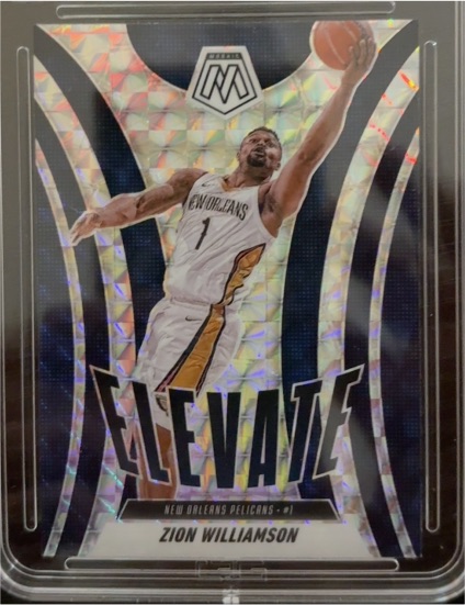 2024-25 Panini Mosaic #2 Zion Williamson Elevate Silver Mosaic Prizm — front