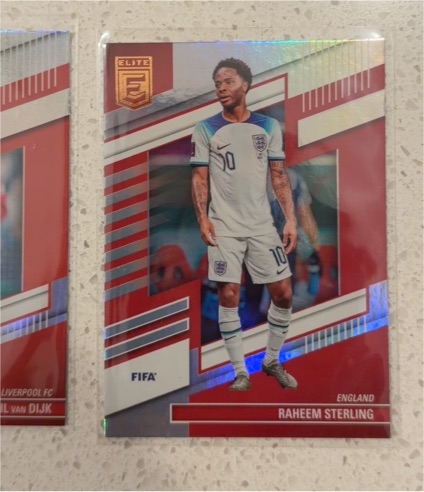 2022-23 Donruss Elite FIFA #58 Raheem Sterling Red — front