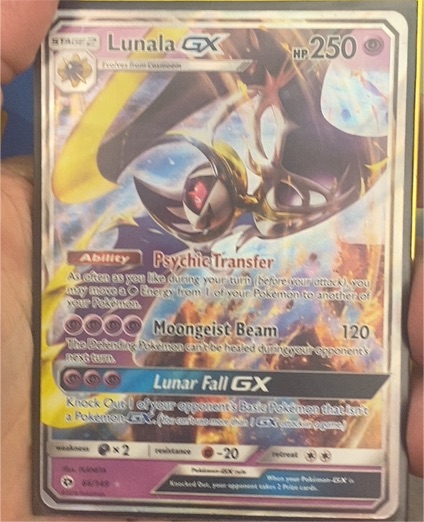 2016 Pokémon Sun & Moon #66 Lunala GX — front