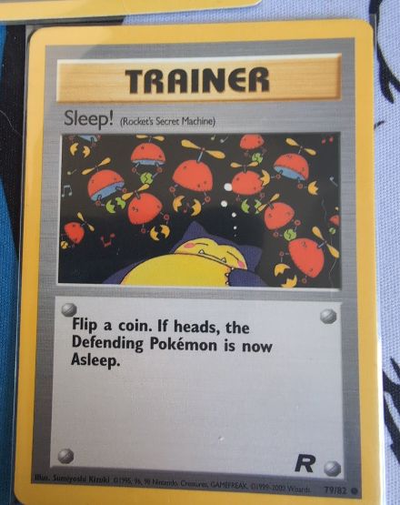 1999 Pokémon Team Rocket #79 Sleep! — front