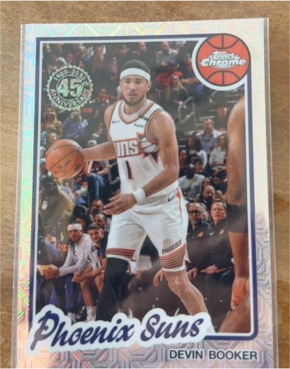 2025-26 Topps Chrome #TC-DB Devin Booker 45th Anniversary Mojo Phoenix Suns — front