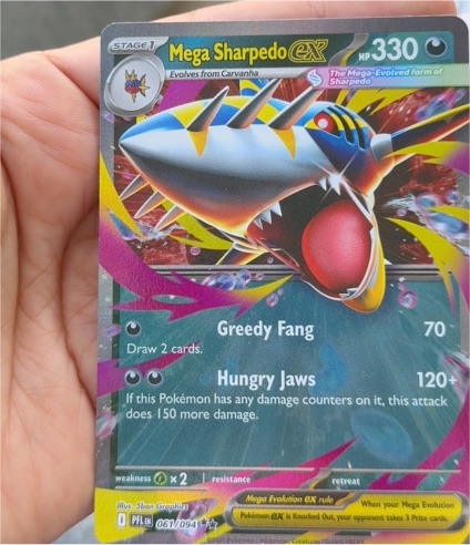 Mega Sharpedo EX 061/094 ME02: Phantasmal Flames — front