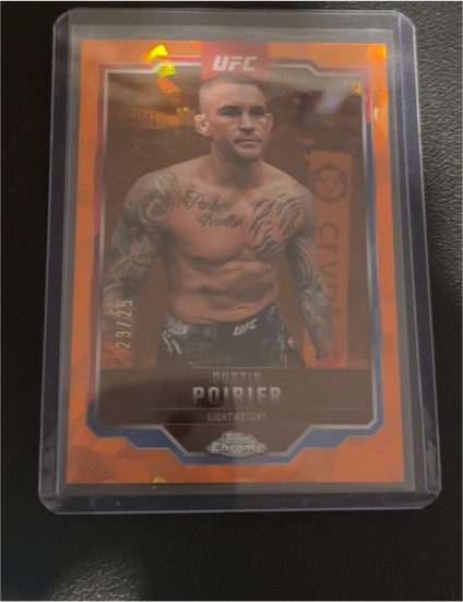 2025 Topps Chrome UFC #7 Dustin Poirier — front