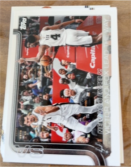 2025-26 Topps #300 Victor Wembanyama and De'Aaron Fox — front