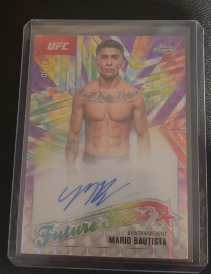 2025 Topps Chrome UFC #FSA-MB Mario Bautista Future Stars Auto — front