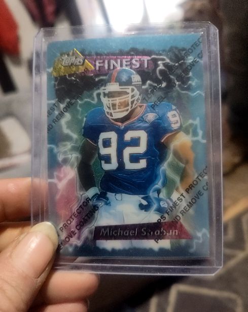 1995 Topps Finest #91 Michael Strahan — front