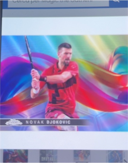 2025 Topps Chrome Tennis Helix #HLX-15 Novak Djokovic — front