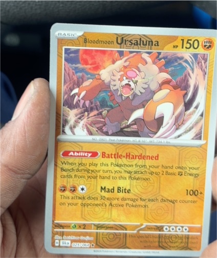 2024 Pokémon Shrouded Fable #025 Bloodmoon Ursaluna — front