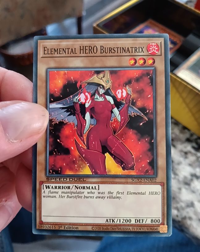 2020 Yu-Gi-Oh! SGX2-ENA02 Elemental HERO Burstinatrix — front
