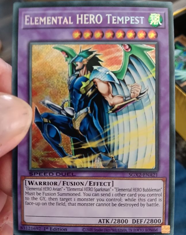 Yu-Gi-Oh! 2022 SGX2-ENA21 Elemental HERO Tempest — front