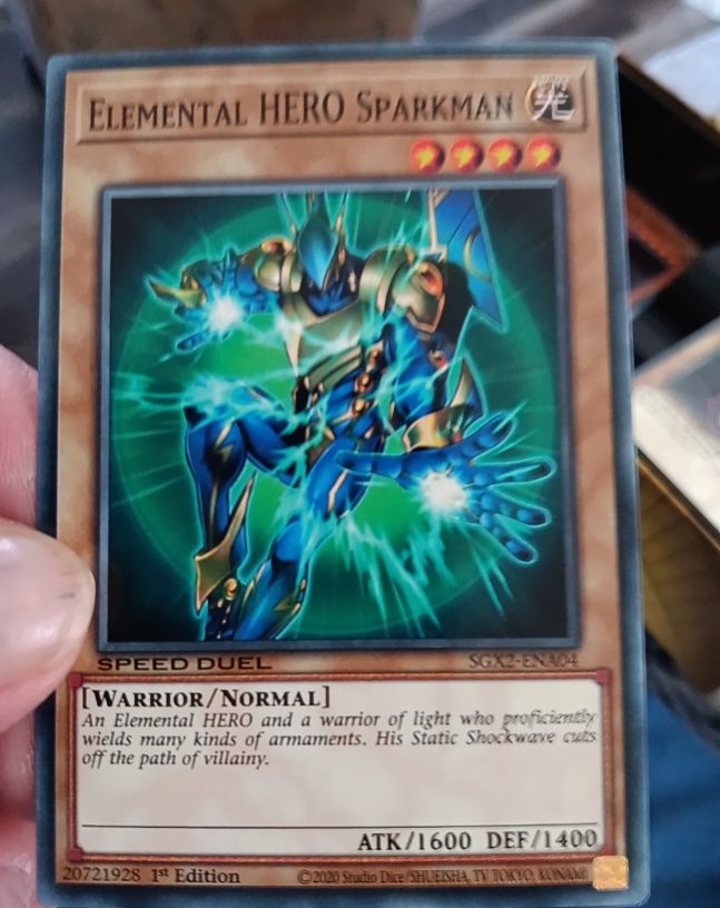 2020 Yu-Gi-Oh! SGX2-ENA04 Elemental HERO Sparkman — front