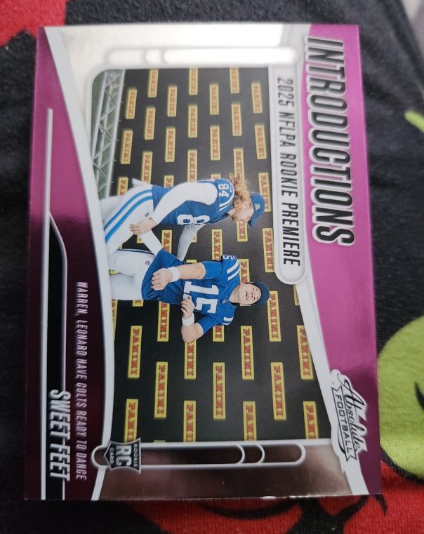 2025 Panini Absolute #I-TWN Sweet Feet Introductions Riley Leonard Tyler Warren — front