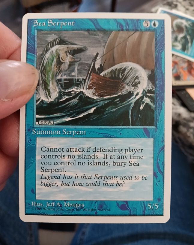 1995 Magic: The Gathering Fourth Edition #98 Sea Serpent — front