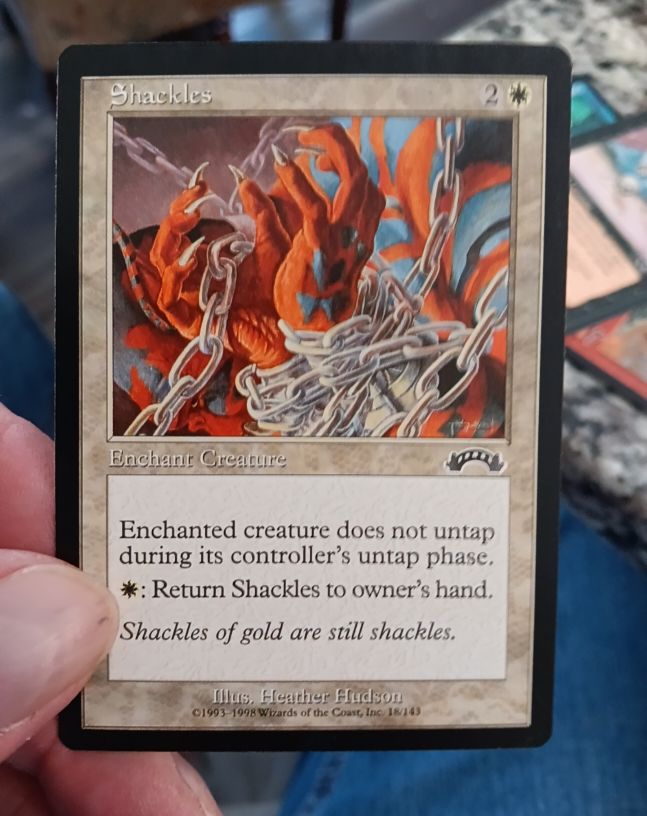 1998 Magic: The Gathering Exodus #18 Shackles — front