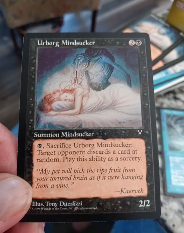 1996 Magic: The Gathering Visions #71 Urborg Mindsucker — front