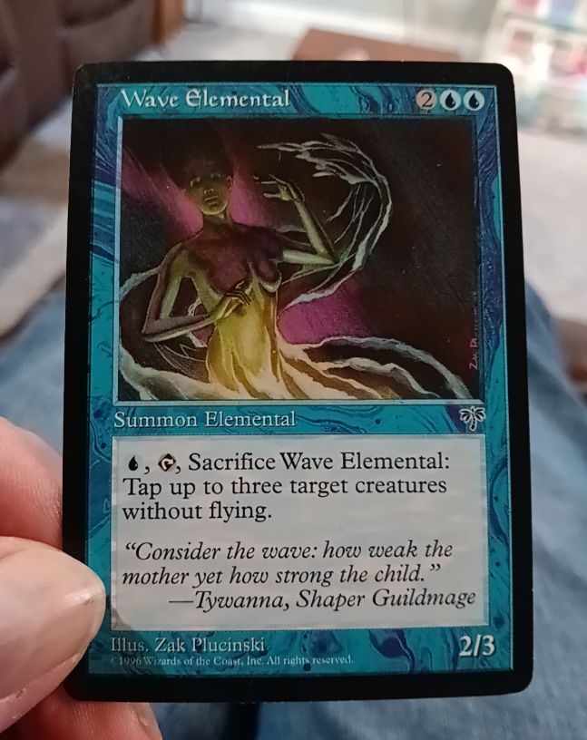 1996 Magic: The Gathering #102 Wave Elemental — front