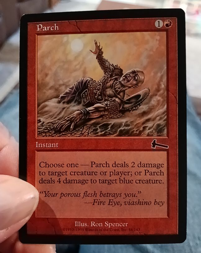1999 Magic: The Gathering #86 Parch — front