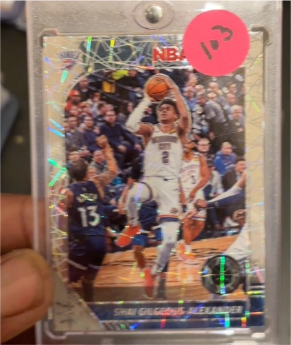 2019-20 Panini NBA Hoops Premium Stock #80 Shai Gilgeous-Alexander Silver Laser Prizm — front