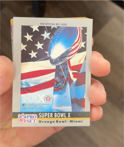 1990 Pro Set #10 Super Bowl X Orange Bowl Miami — front