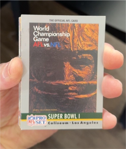1990 Pro Set #1 Super Bowl I World Championship Game Packers vs Chiefs — front