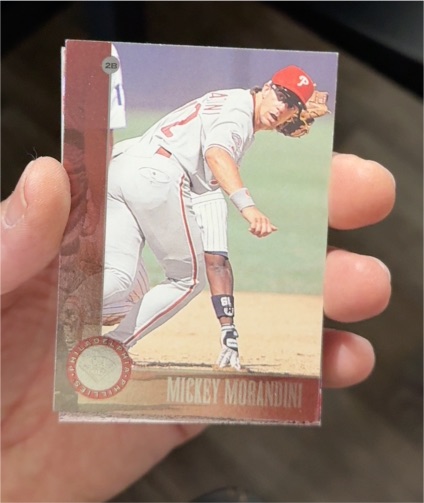 1996 Leaf #42 Mickey Morandini — front