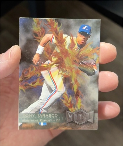 1996 Fleer Skybox Metal Universe #195 Tony Tarasco — front