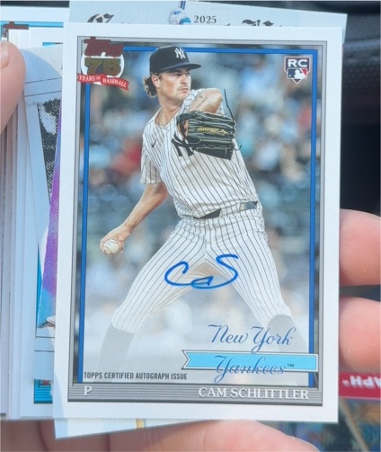 2026 Topps Series 1 #91A-CAS Cam Schlittler — front