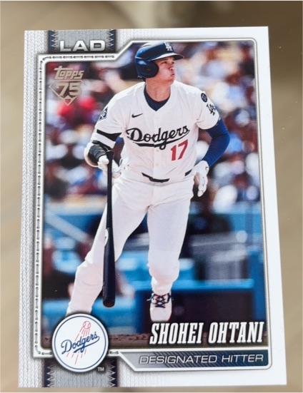 2026 Topps 75 Shohei Ohtani Los Angeles Dodgers Base Set Baseball Card — front