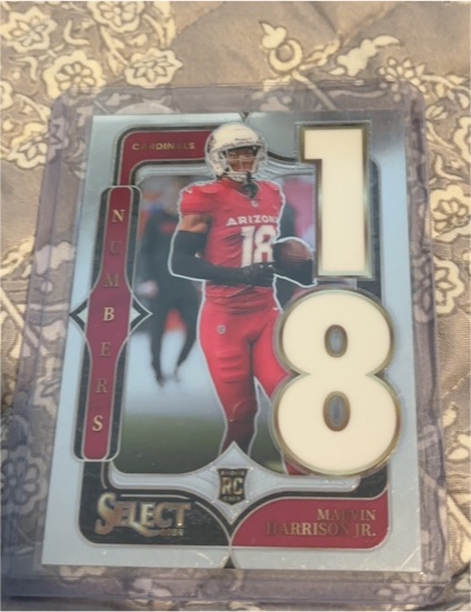 2024 Panini Select Numbers #18 Marvin Harrison Jr. — front