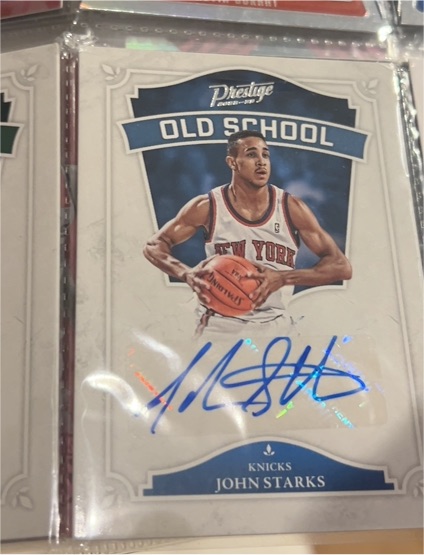 2022-23 Panini Chronicles Prestige Old School Autographs #OSA-JSK John Starks — front