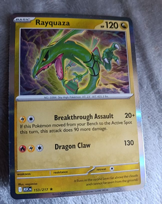 2026 Pokémon Ascended Heroes #153 Rayquaza — front