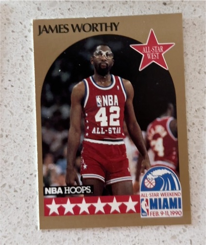 1990-91 NBA Hoops #26 James Worthy All-Star West — front