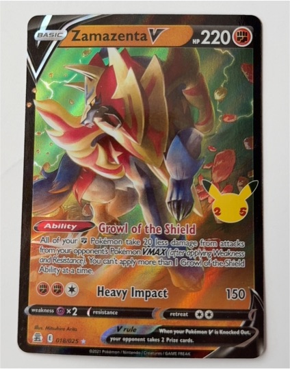 2021 Pokemon Celebrations #018 Zamazenta V — front