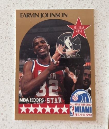 1990 NBA Hoops #18 Earvin Johnson — front