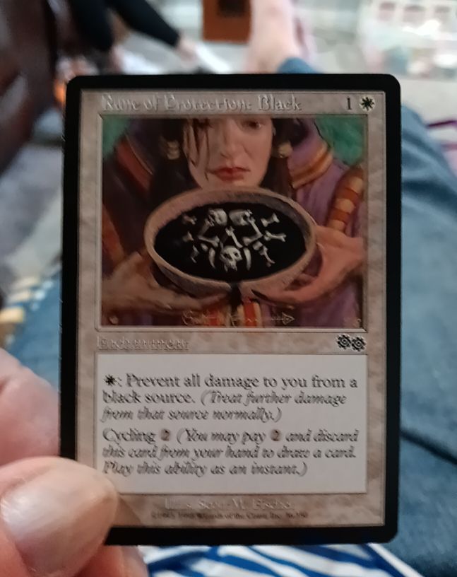 1998 Magic: The Gathering #36 Rune of Protection: Black — front