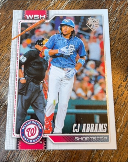 2026 Topps Series 1 75th Anniversary #152 CJ Abrams — front