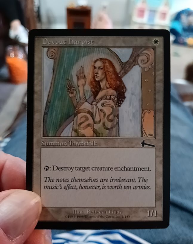 1999 Magic: The Gathering #6 Devout Harpist — front