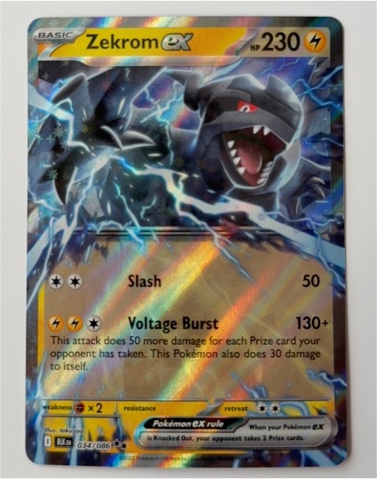 2025 Pokémon Black Bolt #034 Zekrom ex — front