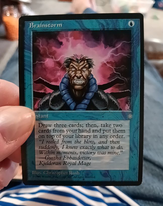 1995 Magic The Gathering Ice Age #61 Brainstorm — front